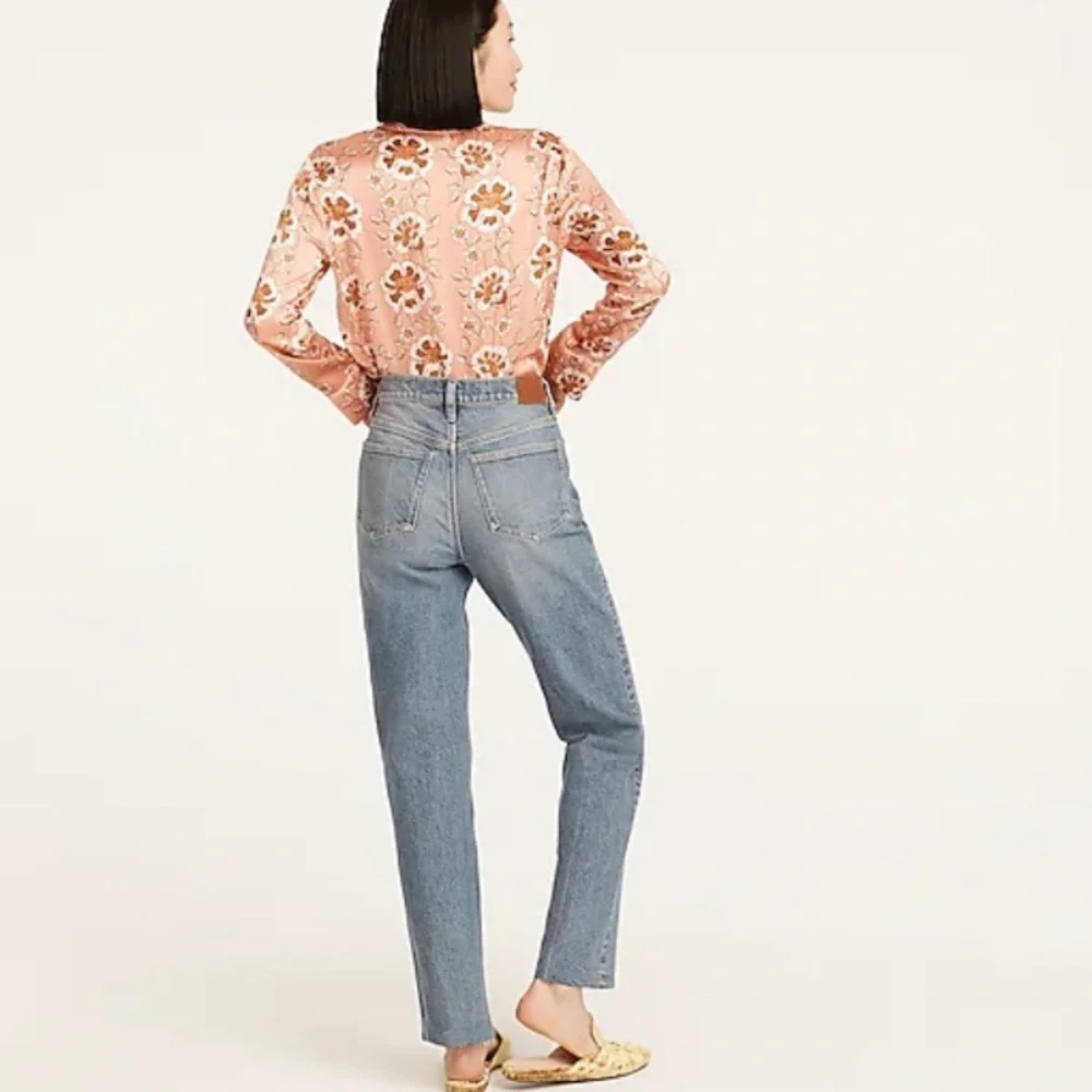 J. Crew NWT Petite High-Rise Full-Length '90s Classic-Straight Jean in Holly Wa…